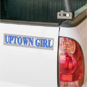 Blue Tegels Uptown Girl Bumpersticker (Op Truck)
