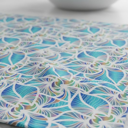 Blue Tender  Flowers Patroon Theedoek