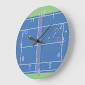 Blue Tennis Court Modern Tennis Player     Grote Klok (Hoek)