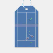 Blue Tennis Court Preppy Modern Tennis Player Cadeaulabel (Voorkant)