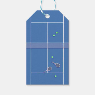 Blue Tennis Court Preppy Modern Tennis Player Cadeaulabel