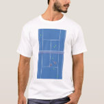 Blue Tennis Court Tennis T-shirt<br><div class="desc">Een gepersonaliseerd klassiek tennisrechtsontwerp in blauw met klassieke, chic, preppy & elegant tennisrackets en groene tennisballen. Eenvoudig, minimalistisch cadeau voor je tenniscoach of tennisteam. Speciaal cadeau voor een tennisspeler. Blauwe tennisrechter illustratie. Trendy tennisspelers thuis decor. Trendy moderne tennisspelersgiften. Cool retro modern cadeau voor je schooltenniscoach of schooltennisteam! Tennis trouwideeën. Tennis...</div>