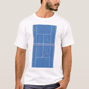 Blue Tennis Court Tennis T-shirt