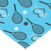 Blue Tennis Party, aanpasbaar Korte Tafelloper (Hoek)