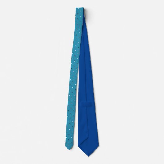 Blue tennis penguin tie stropdas (Achterkant)