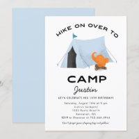 Blue Tent Camping Birthday Party