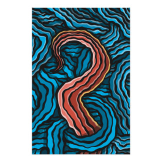 Blue Tentacle Perfect Poster
