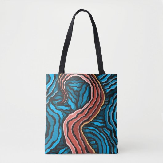 Blue Tentacle Tote Bag (Voorkant)