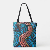 Blue Tentacle Tote Bag (Achterkant)