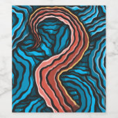 Blue Tentacle Wijn Etiket (Enkel label)
