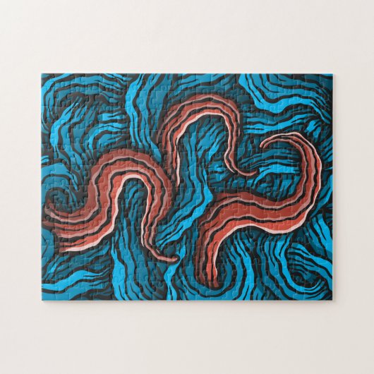 Blue Tentacles Legpuzzel (Horizontaal)