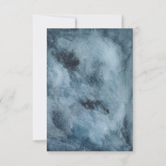 Blue | Terracotta Boy Fall Floral Baby Shower Bedankkaart (Achterkant)