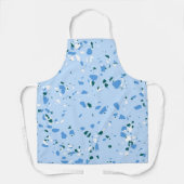Blue Terrazzo Pattern Schort (Voorkant)