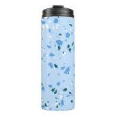 Blue Terrazzo Pattern Thermosbeker (Voorkant)