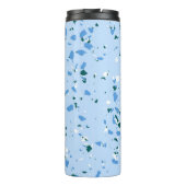 Blue Terrazzo Pattern Thermosbeker (Achterkant)