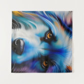 BLUE TERRIER DOG SLUITEN WANDKLEED (Voorkant (horizontaal))