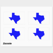 Blue Texas Shape Rechthoekige Sticker (Vel)