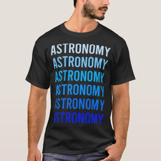 Blue Text Astronomy T-shirt (Voorkant)