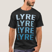 Blue Text Lyre T-shirt (Voorkant)