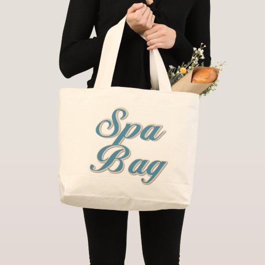 Blue Text Spa Bag Canvas tas (Voorkant (product))