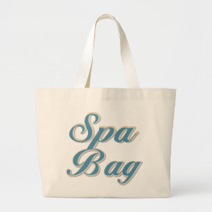 Blue Text Spa Bag Canvas tas