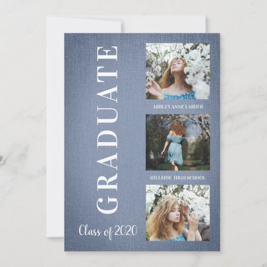 Blue Textile Afstuderen Three Photo Session (Voorkant)