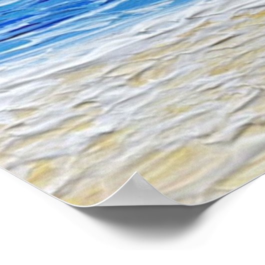 Blue Texture Beach Art Print  (Hoek)