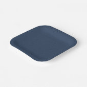 Blue Textured 7" Disposable Square Paper Plate Papieren Bordje (Gebogen)