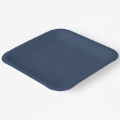 Blue Textured 9" Disposable Square Paper Plate Papieren Bordje (Gebogen)