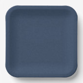 Blue Textured 9" Disposable Square Paper Plate Papieren Bordje (Voorkant)