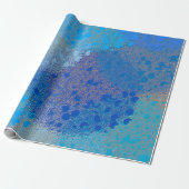 BLUE TEXTURED ABSTRACT PATTERN CADEAUPAPIER (Uitgerold)