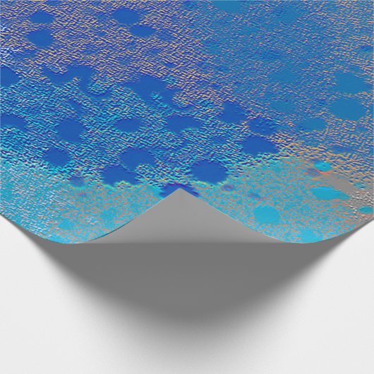 BLUE TEXTURED ABSTRACT PATTERN CADEAUPAPIER (Hoek)