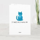 Blue Textured CrystalKatz Wenskaarten Kaart (Achterkant)