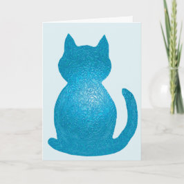 Blue Textured CrystalKatz Wenskaarten Kaart