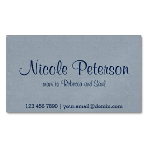 Blue Textured Mmammie Card Magnetisch Visitekaartje