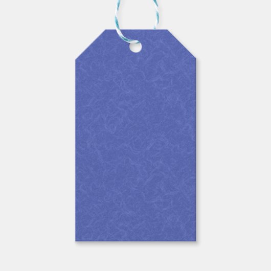 Blue textured pattern with swirling cloud cadeaulabel (Voorkant)