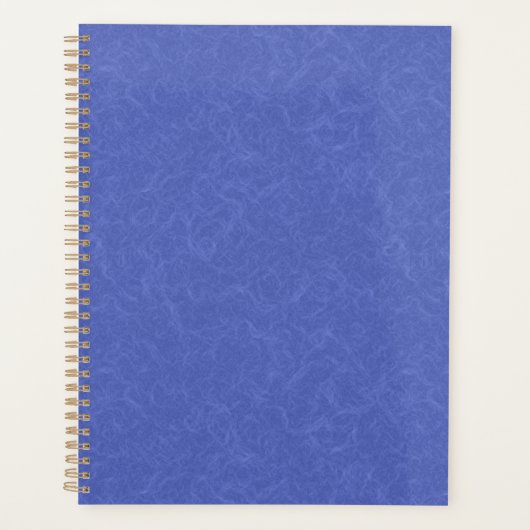 Blue textured pattern with swirling cloud planner (Voorkant)