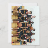 Blue Thank you Coach Card Team Name Photo Bedankkaart (Achterkant)