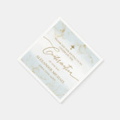 Blue Thank You Gold Cross Boy Bevestiging Servet (Hoek)