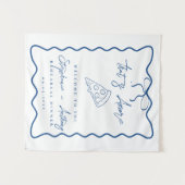 Blue That's Amore Pizza Rehearsal Dinner Wandkleed (Voorkant (horizontaal))