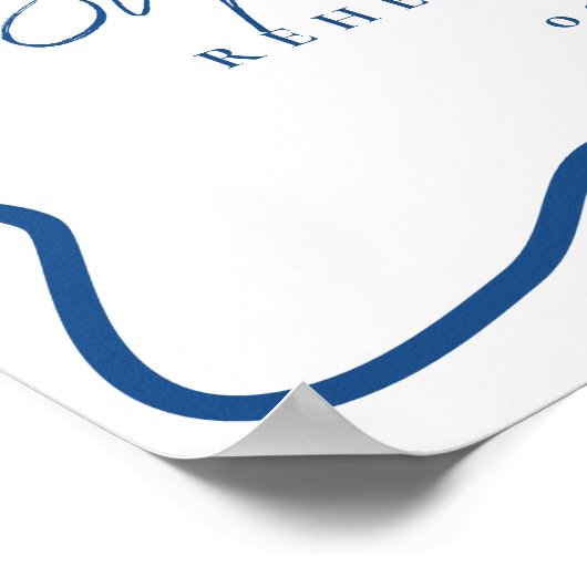 Blue That's Amore Pizza repetitie diner Poster (Hoek)