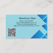  Blue theme Customized Logo QR Doctor Visitekaartje (Achterkant)