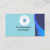  Blue theme Customized Logo QR Doctor Visitekaartje (Voorkant)