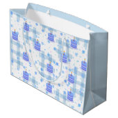 Blue-Themed Birthday Groot Cadeauzakje (Achterkant Gekanteld)