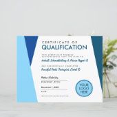 Blue Therapy Animal Afstuderen Certificate Diploma (Staand voorkant)