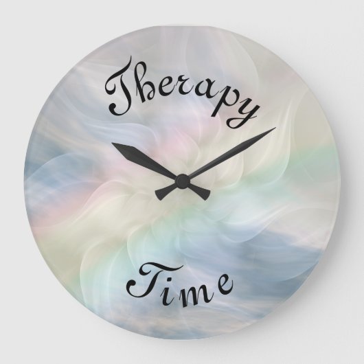 Blue Therapy Time Rainbow Mandala Grote Klok (Voorkant)
