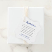 Blue Think of Me Celebration of Life Candle Bedankjes Labels (In situ)