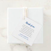 Blue Think Of Me Viering van het Leven Foto Kaars Bedankjes Labels (In situ)