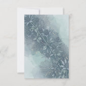 Blue Thistle Botanische Huwelijk Opslag de Datum Save The Date (Achterkant)