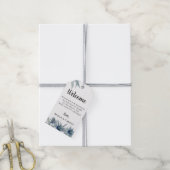 Blue Thistle bruiloft welkomsttas Cadeaulabel (Met Touw)